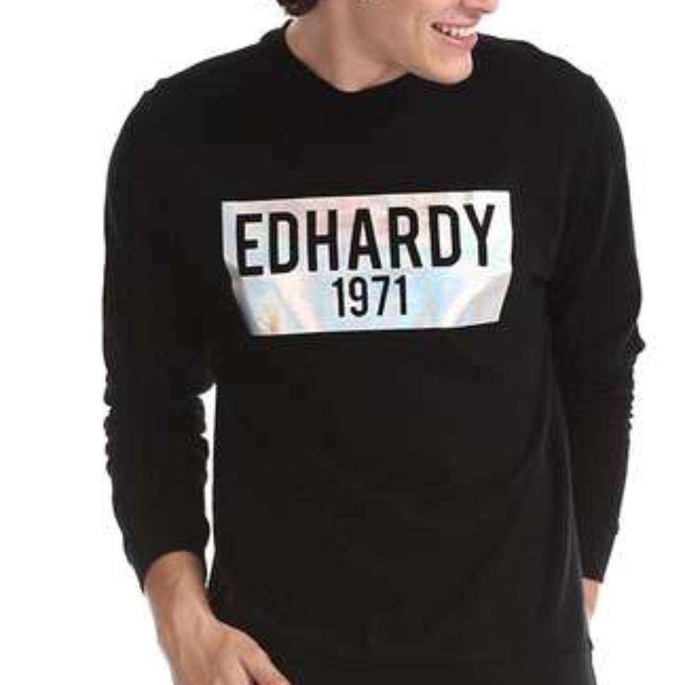 Ed Hardy Men Casual Wear Chest Print Sweatshirt XL